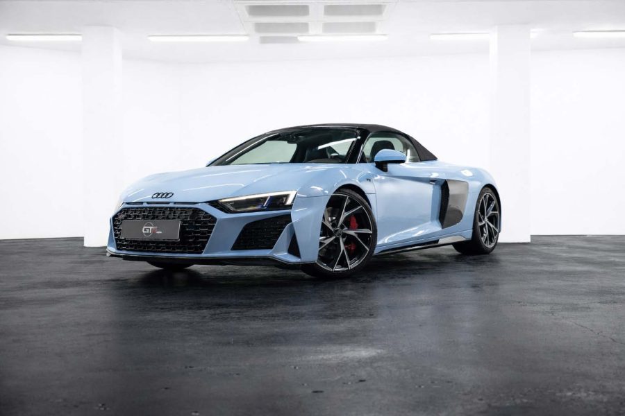 Audi R8 V10 Spyder for rent in Mallorca with Alphas Luxury