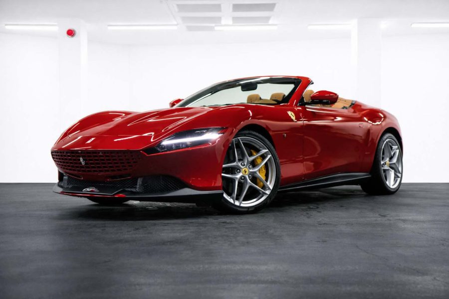 Ferrari Roma Spider for rent in Mallorca with Alphas Luxury